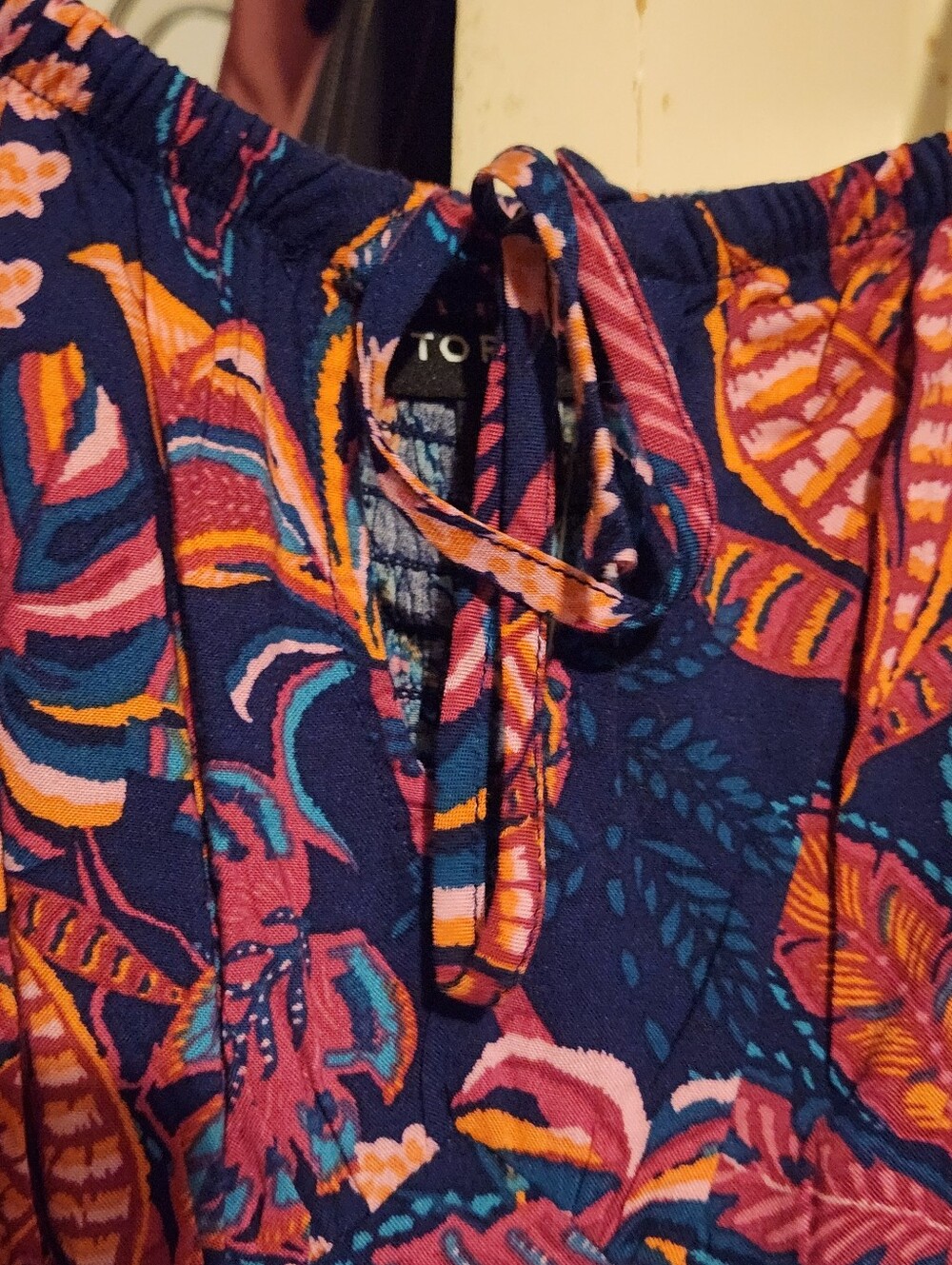 torrid washable challis smocked maxi dress Connie leaves peacoat size 1x NWT - Picture 6 of 13